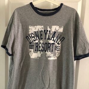 Disneyland Resort Men's Lg T Shirt Ringer 1955 Walt Disney gray